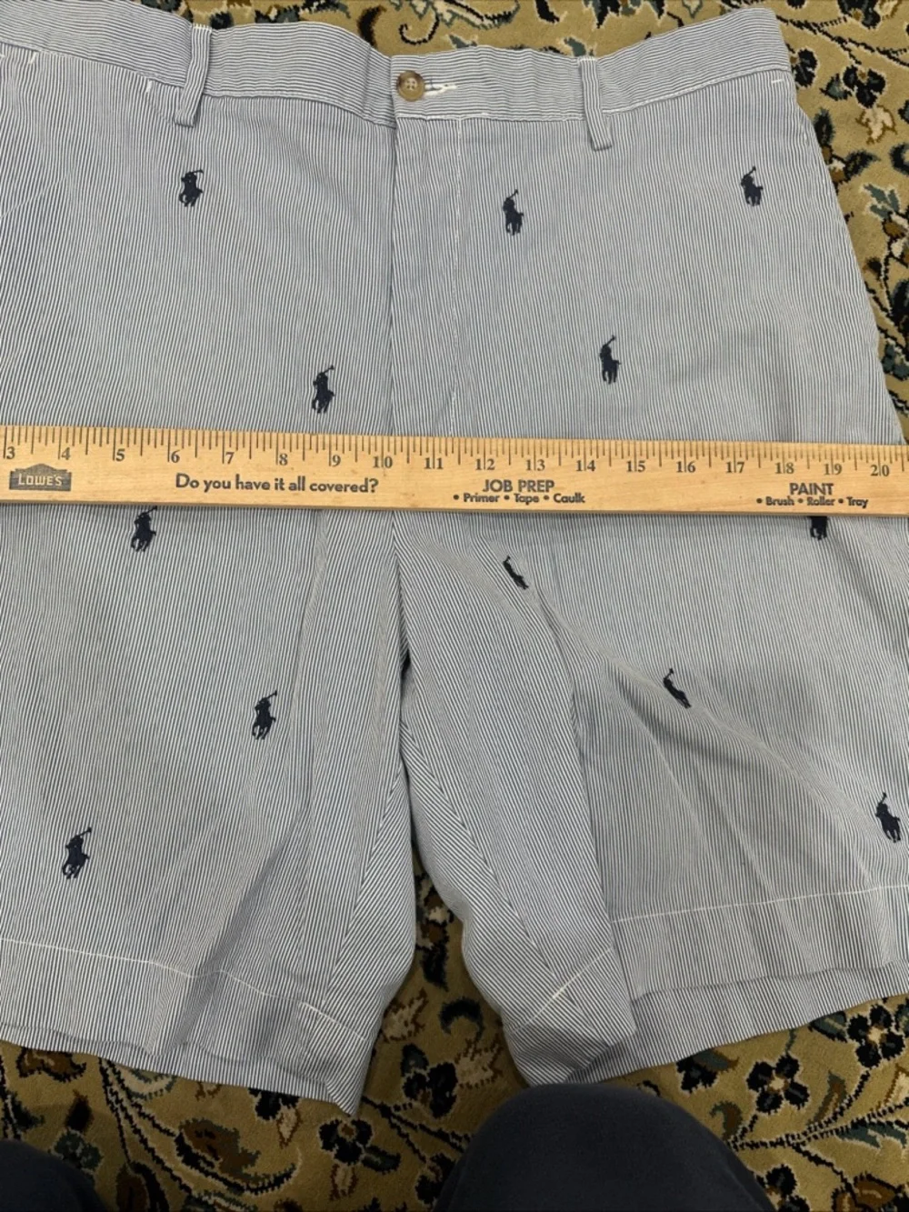 Ralph Lauren Light Blue Embroidered Pony Men’s Flat-Front Shorts